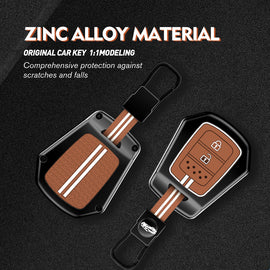 Zinc Alloy Metal Soft Silicon Key Case for Honda WR-V | City | Jazz | Amaze 2014+ Models