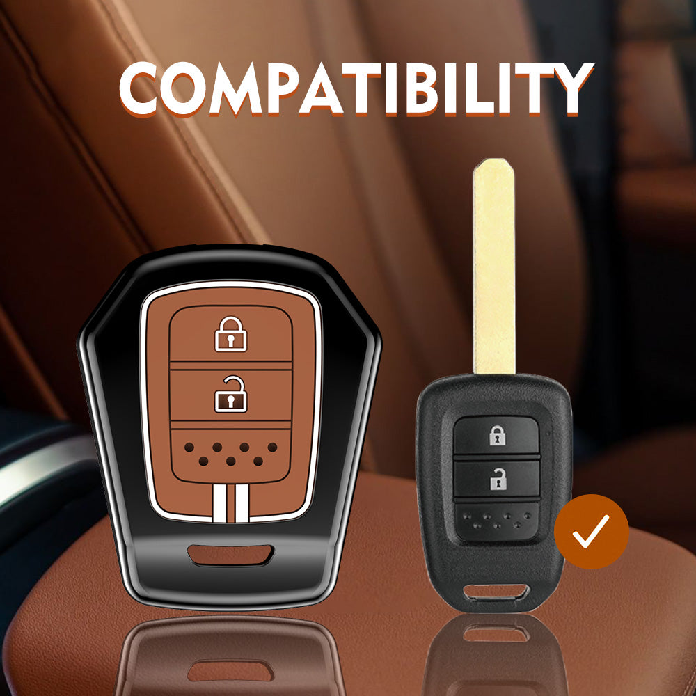 Zinc Alloy Metal Soft Silicon Key Case for Honda WR-V | City | Jazz | Amaze 2014+ Models