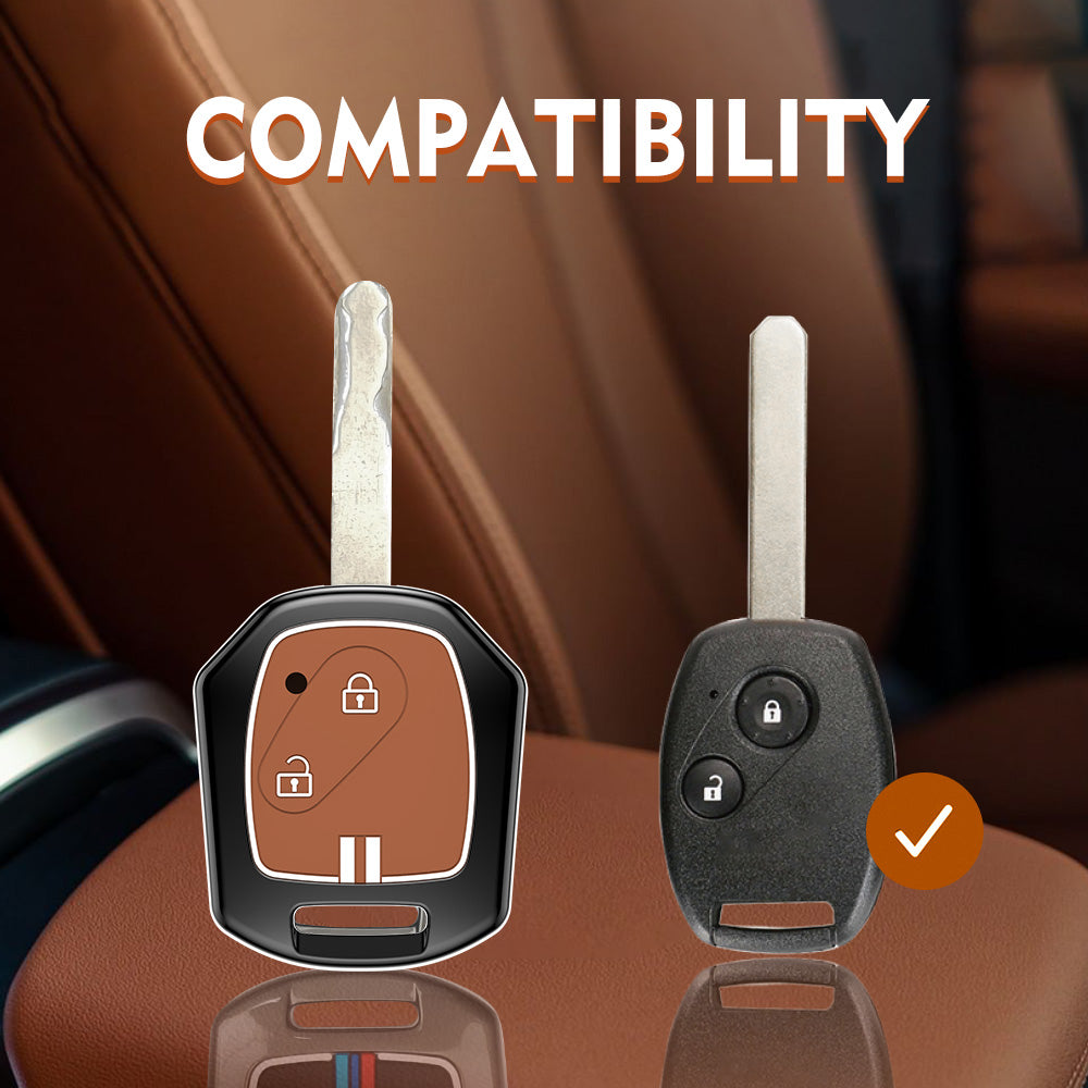 Zinc Alloy Metal Soft Silicon Key Case for Honda Old Amaze | Old Honda City I-VTEC | Jazz | Brio Flip Key