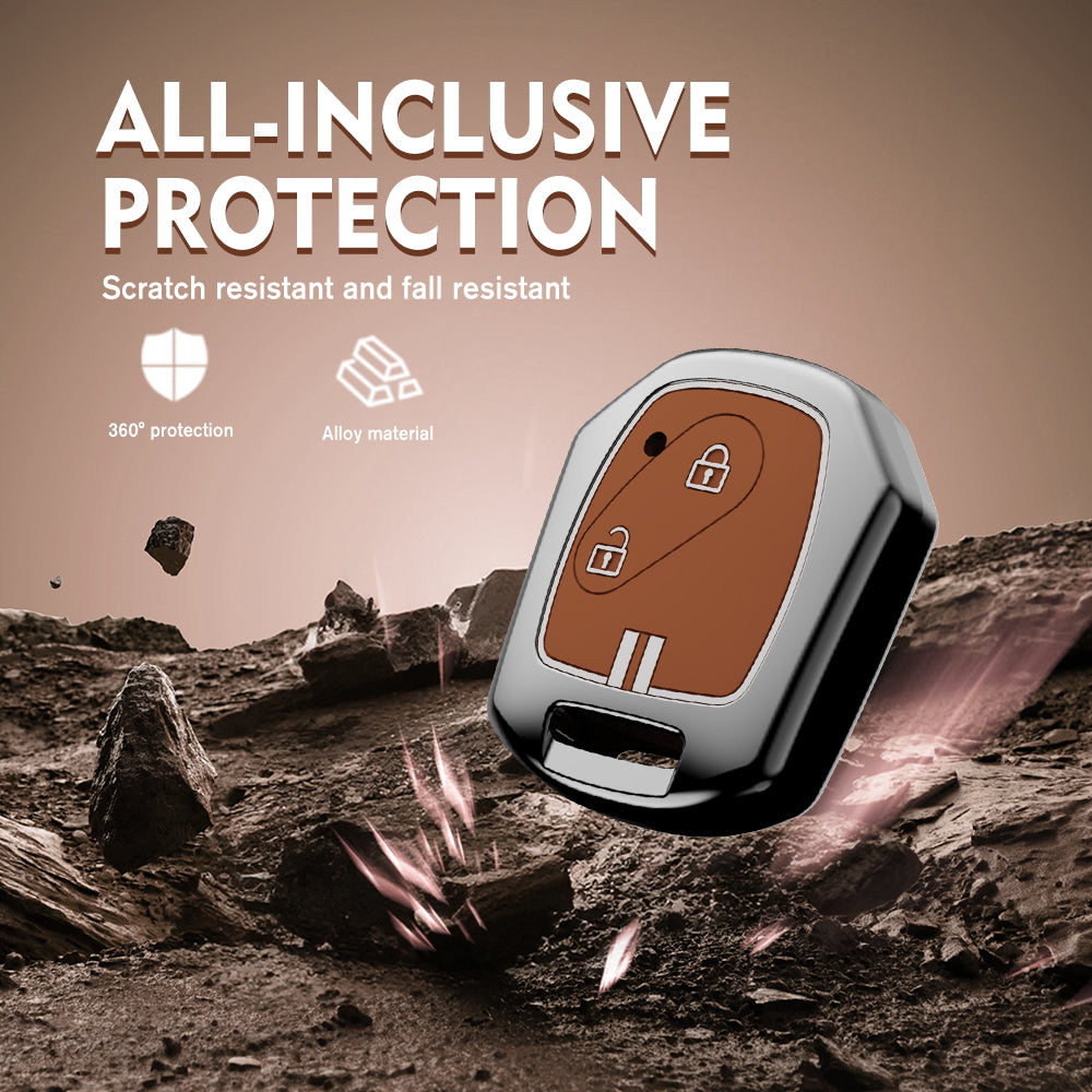 Zinc Alloy Metal Soft Silicon Key Case for Honda Old Amaze | Old Honda City I-VTEC | Jazz | Brio Flip Key