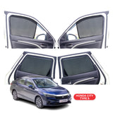 Honda City Half Window Curtain/Car Sunshades - 4 Pieces