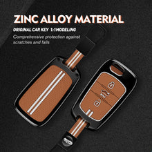 Load image into Gallery viewer, Zinc Alloy Metal Soft Silicon Key Case for Hyundai Old Verna | Old Elentra | Old i20 (3 Button Flip Key)