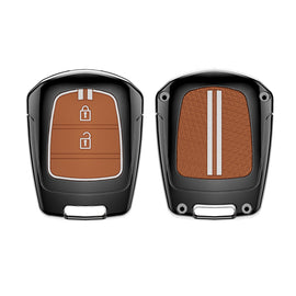 Zinc Alloy Metal Soft Silicon Key Case for Hyundai Grand i10 | Santro (2 Button Key)