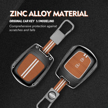 Load image into Gallery viewer, Zinc Alloy Metal Soft Silicon Key Case for Hyundai Grand i10 | Santro (2 Button Key)
