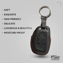 Load image into Gallery viewer, Carloginn PU-3D Leather Key Case for Hyundai 4 Button Smart Key (PUSH START)