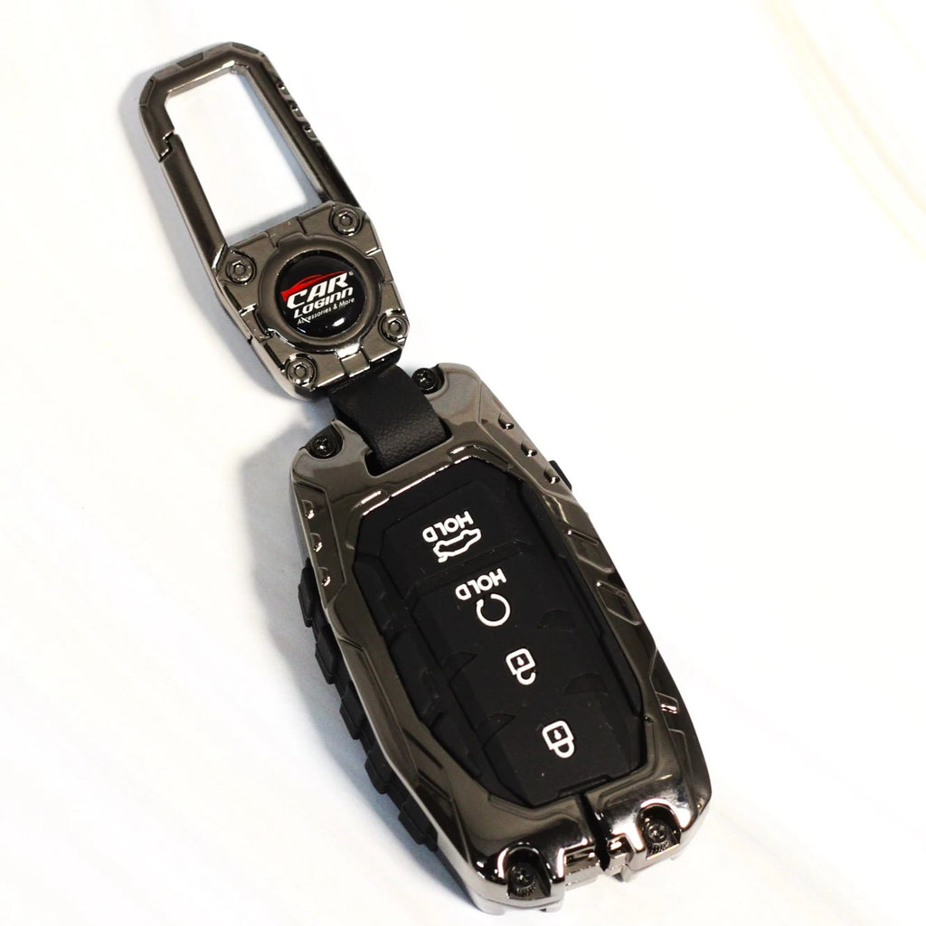 Premium Metal Black Transformer Series Soft Silicon Key Cover for Hyundai Alcazar | Creta Facelift 2024 | New Creta SX