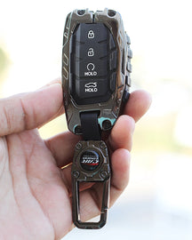 Premium Metal Black Transformer Series Soft Silicon Key Cover for Hyundai Alcazar | Creta Facelift 2024 | New Creta SX