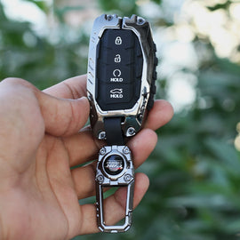 Premium Metal Black Transformer Series Soft Silicon Key Cover for Hyundai Alcazar | Creta Facelift 2024 | New Creta SX