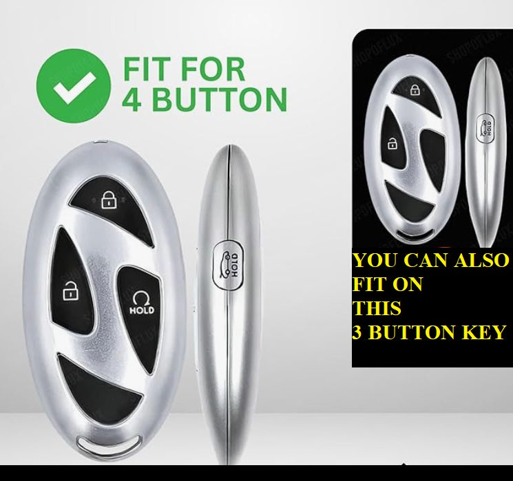 Metal Silicon Car Key case for Hyundai New Venue facelift
