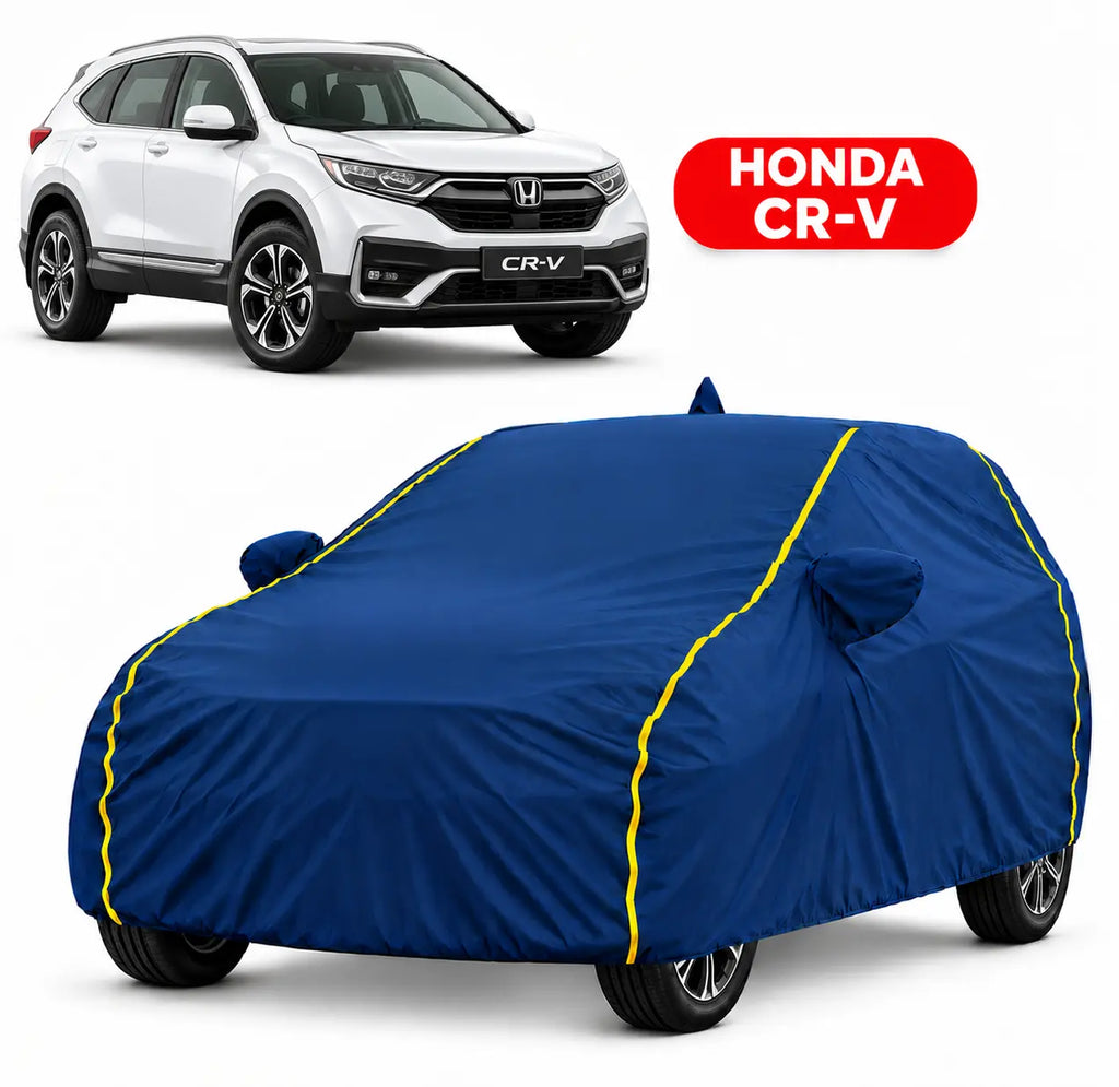 Honda CRV Car Body Cover | All Weather Resistant | Triple Stitched with Soft Cotton Lining | Side Mirror Pocket