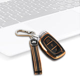 TPU Car Key Cover Fit for Hyundai New Creta Facelift | Grand i10 | Venue | Creta | Exter | Aura | Nios | Verna | i20 Elite (Push Button/Smart Key)