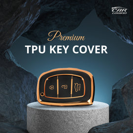 TPU Car Key Cover Fit for Hyundai New Creta Facelift | Grand i10 | Venue | Creta | Exter | Aura | Nios | Verna | i20 Elite (Push Button/Smart Key)