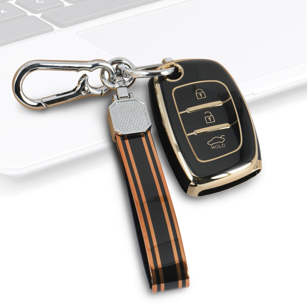 TPU Car Key Cover Fit for Small Key Hyundai Old i10 Grand | Old i20 | Xcent Flip Key