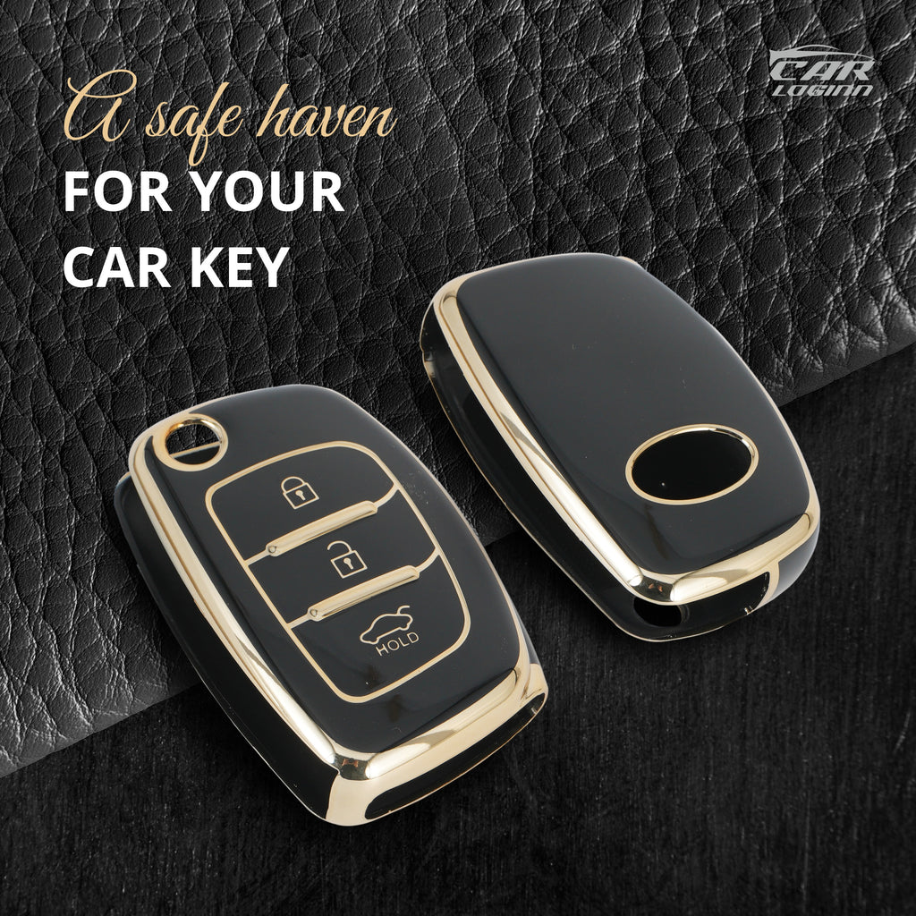 TPU Car Key Cover Fit for Small Key Hyundai Old i10 Grand | Old i20 | Xcent Flip Key