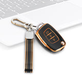 TPU Car Key Cover Fit for Small Key Hyundai Old i10 Grand | Old i20 | Xcent Flip Key