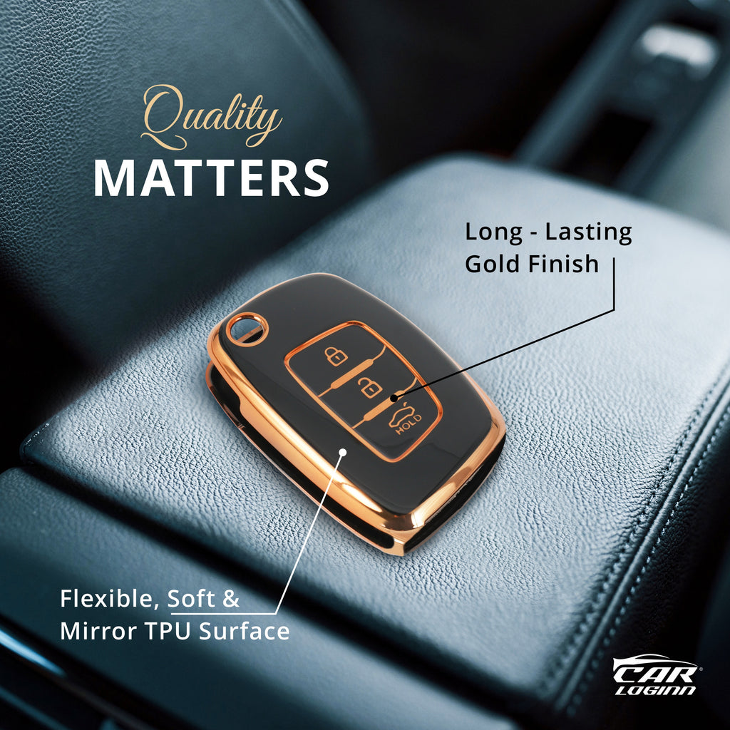 TPU Car Key Cover Fit for Hyundai Venue | Exter | Creta | Aura | i10 Grand Nios | Xcent | i20 Flip Key