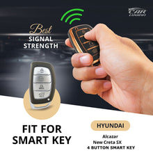 Load image into Gallery viewer, TPU Car Key Cover Fit for Hyundai Alcazar | Creta Facelift 2024 | New Creta SX - 4 Button Smart Key