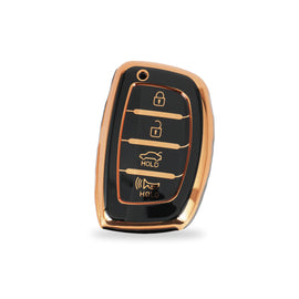TPU Car Key Cover Fit for Hyundai New i20 | New Creta SX | New Venue SX | Elantra 4 Button Smart Key