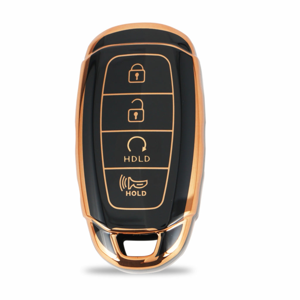 TPU Car Key Cover Fit for Hyundai New Verna 2023 - 4 Button Smart Key