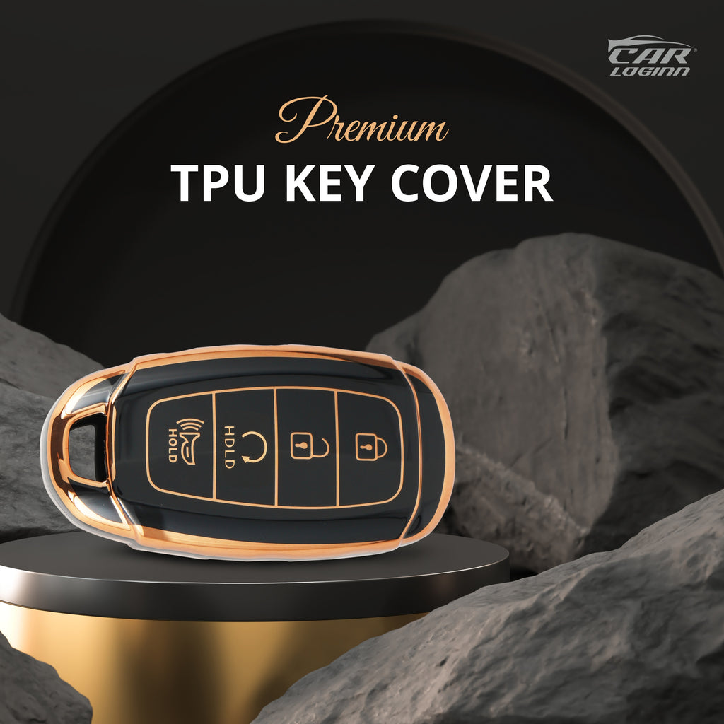 TPU Car Key Cover Fit for Hyundai New Verna 2023 - 4 Button Smart Key