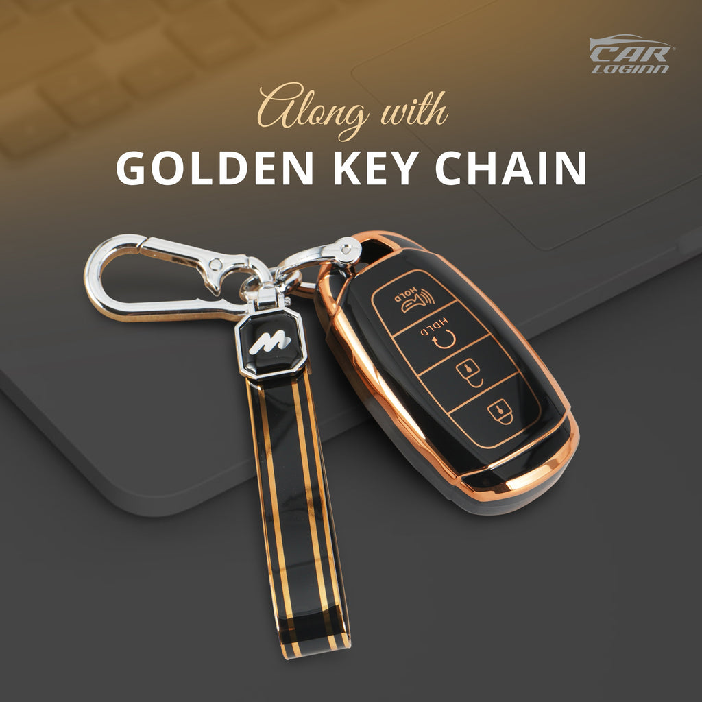 TPU Car Key Cover Fit for Hyundai New Verna 2023 - 4 Button Smart Key