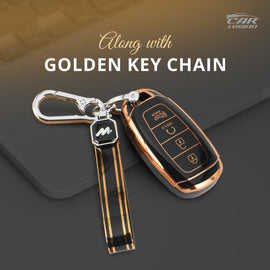 TPU Car Key Cover Fit for Hyundai New Verna 2023 - 4 Button Smart Key