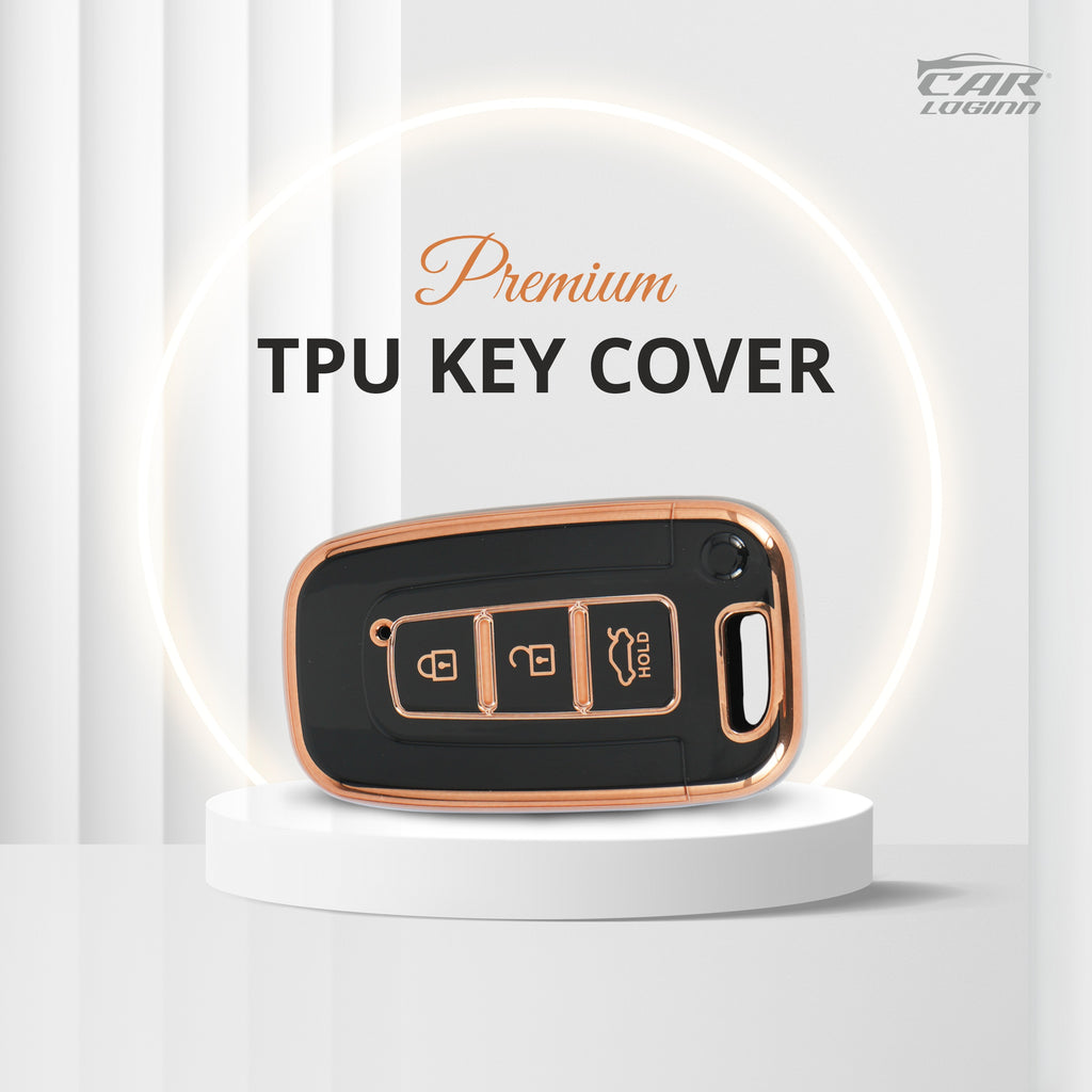 TPU Car Key Cover Fit for Hyundai Elentra | Old Verna | Old i20 Push Button Smart Key