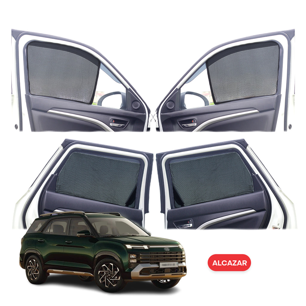 Hyundai Alcazar Half Window Curtain/Car Sunshades - 6 Pieces