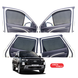Hyundai Creta Half Window Curtain/Car Sunshades - 4 Pieces