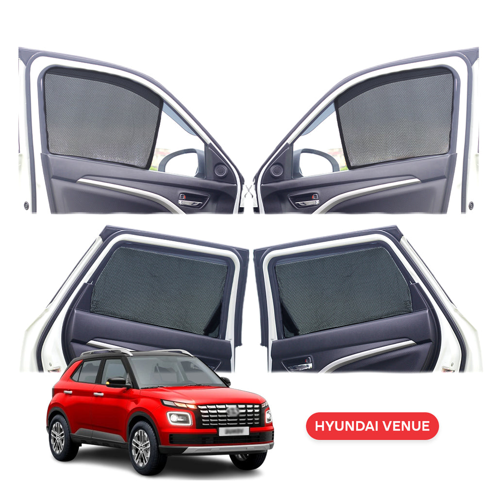Hyundai Venue Half Window Curtain/Car Sunshades - 4 Pieces