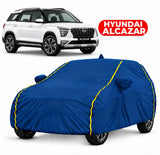 Hyundai Alcazar Car Body Cover | All Weather Resistant | Triple Stitched with Soft Cotton Lining | Side Mirror Pocket