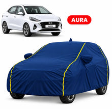 Load image into Gallery viewer, Hyundai Aura Car Body Cover | All Weather Resistant | Triple Stitched with Soft Cotton Lining | Side Mirror Pocket