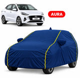 Hyundai Aura Car Body Cover | All Weather Resistant | Triple Stitched with Soft Cotton Lining | Side Mirror Pocket
