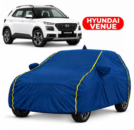Hyundai Venue Car Body Cover | All Weather Resistant | Triple Stitched with Soft Cotton Lining | Side Mirror Pocket
