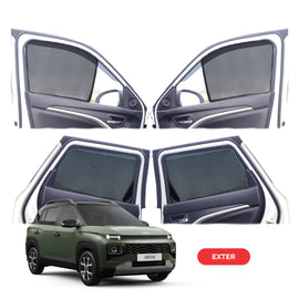 Hyundai Exter Half Window Curtain/Car Sunshades - 4 Pieces