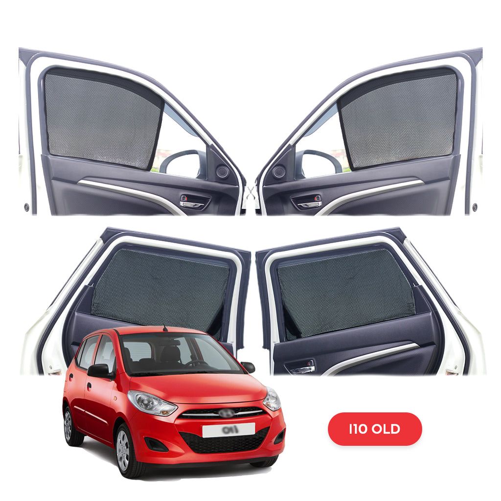 Hyundai i10 Half Window Curtain/Car Sunshades - 4 Pieces
