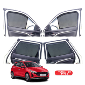 Hyundai i20 Half Window Curtain/Car Sunshades - 4 Pieces