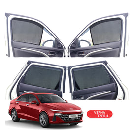 Hyundai Verna Half Window Curtain/Car Sunshades - 4 Pieces