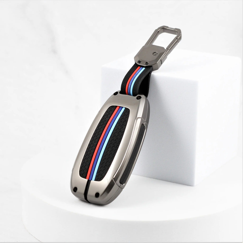 Metal Silicon Key Case for Hyundai New Verna Facelift 2023 (4 Button Smart Key)