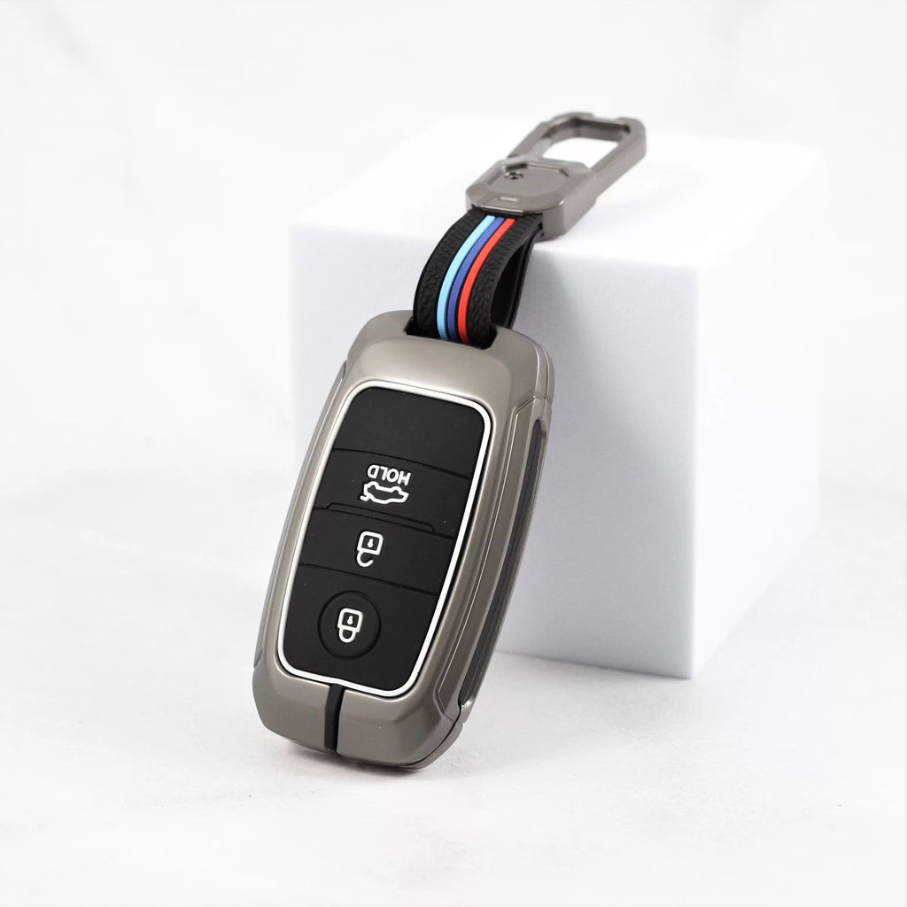 Metal Silicon Car Key case for KIA 3 Button Smart Key