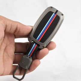 Metal Silicon Car Key case for  KIA Seltos | KIA Sonet | KIA Carens (3 Button Smart Key)
