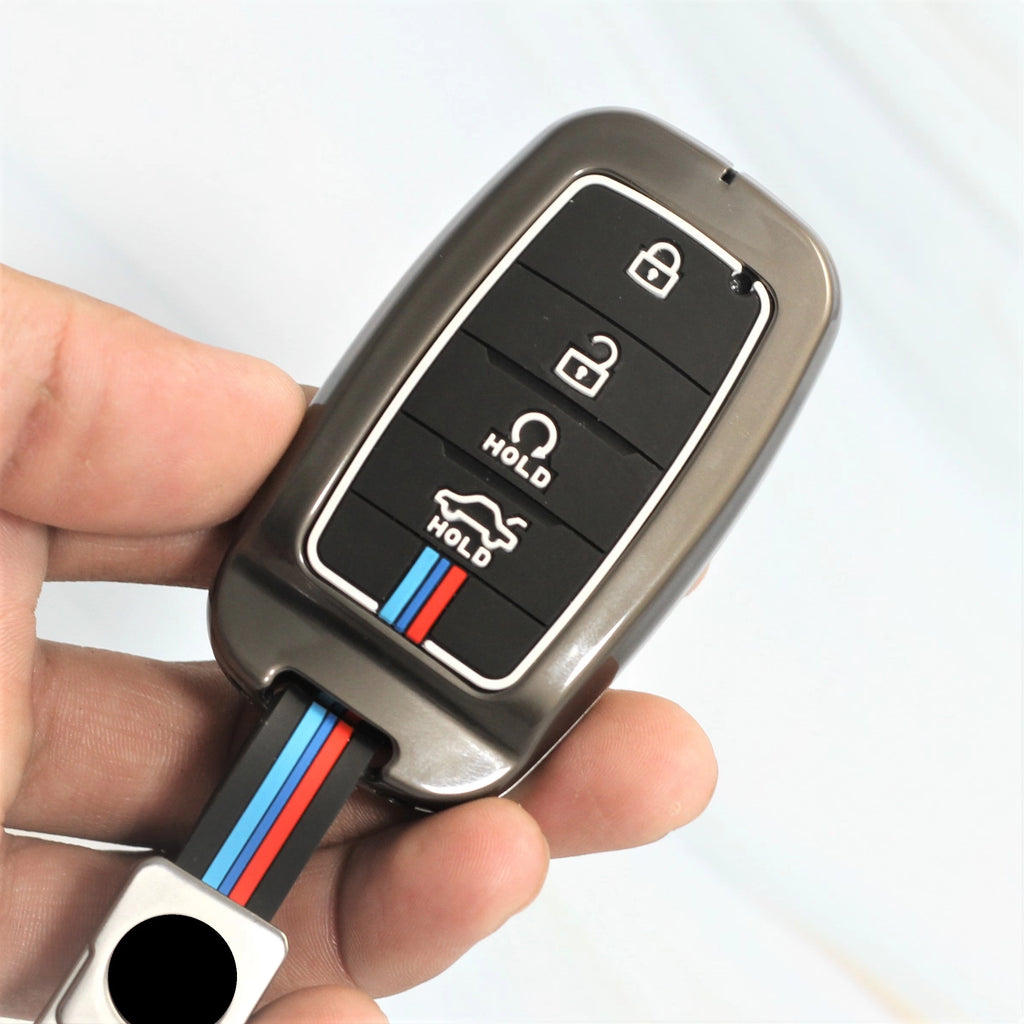 Metal Silicon Alloy Car Key Case for KIA 4 Button Smart Key