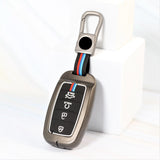 Metal Silicon Alloy Car Key Case for KIA 4 Button Smart Key