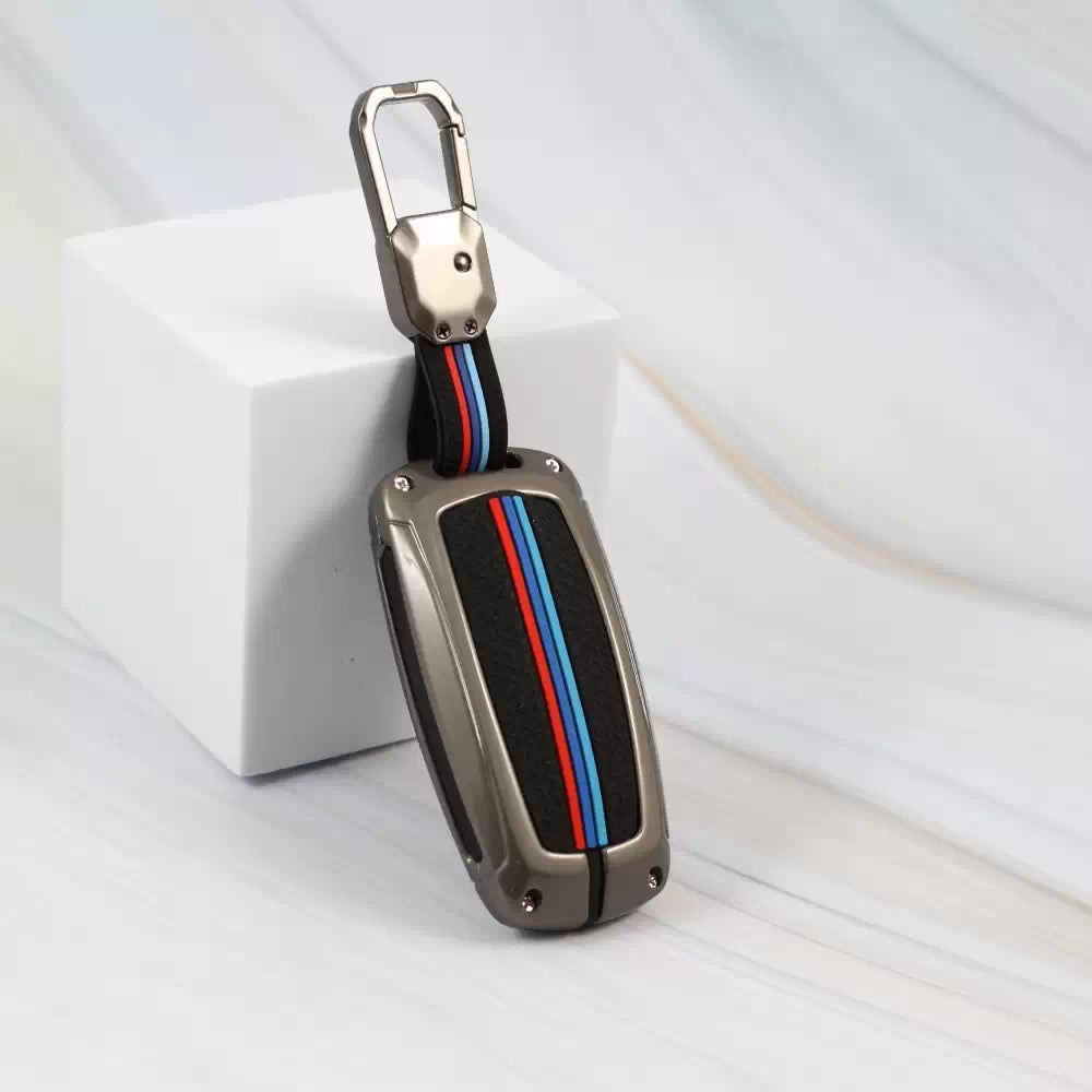 Metal Car Key cover for Ford Figo Aspire | Ecosport | Endeavour | Freestyle (3 Button smart Key )