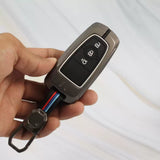 Metal Car Key cover for Ford Figo Aspire | Ecosport | Endeavour | Freestyle (3 Button smart Key )