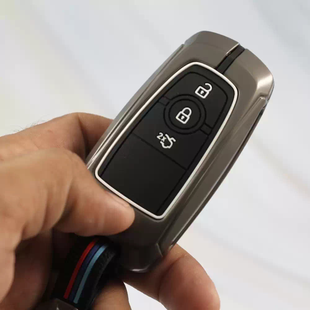 Metal Car Key cover for Ford Figo Aspire | Ecosport | Endeavour | Freestyle (3 Button smart Key )