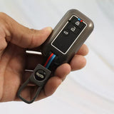 Metal Silicon Car Key cover for Maruti Suzuki Victoris | Grand Vitara | New Brezza | XL 6 | Ertiga | Dezire - 3 Button