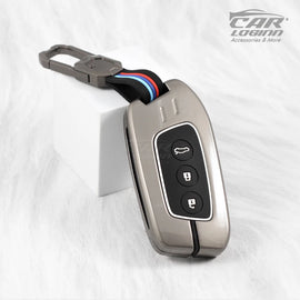 Metal Silicon Key Case for MG Hector | Windsor | Astor | Gloster Smart Key (3 Button)