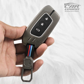 Metal Silicon Key Case for MG Hector | Windsor | Astor | Gloster Smart Key (3 Button)
