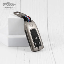Metal Silicon Key Case for Audi A3 | A4 | A5 | Q3 | Q7 | Q5 | Q8 (3 Button Smart Key)